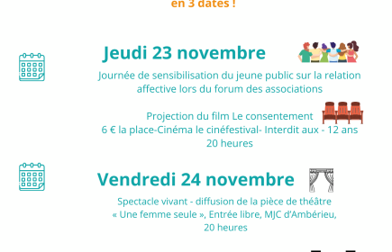 Evènements des 23,24 et 25 novembre 2023